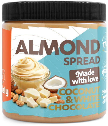 GRIZLY Almond butter with coconut and white chocolate 500 g - Nut Cream - Main image
