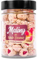 GRIZLY Maliny v bílé čokoládě s krémem White Brownie by @mamadomisha 90 g - Freeze-Dried Fruit