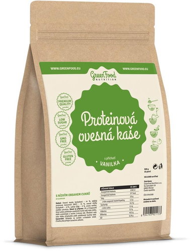 GreenFood Nutrition Protein porridge vanilla 500g - Protein Puree - Main image
