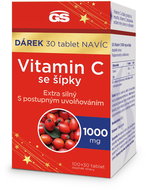 GS Vitamin C 1000 with rose hips, 100 + 30 extra tablets - Vitamin C