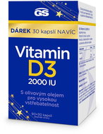 GS Vitamin D3 2000 IU, 90 + 30 extra capsules - Vitamin D3