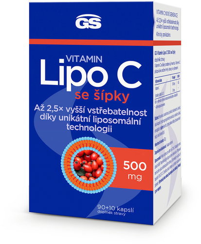 GS Vitamin Lipo C 500 mg with rose hips 90 + 10 capsules - Vitamin C - Main image