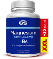 GS Magnesium Citrate 1340 mg B6, 100 + 30 tablets - Magnesium