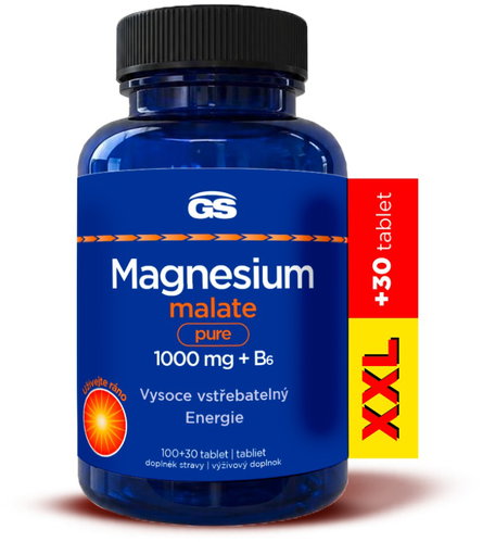 GS Magnesium malate pure 1000 mg + B6 100 + 30 tablet XXL - Magnesium - Main image
