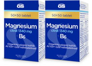 GS Magnesium Citrate 1340 mg + B6, 2 × 100 tablets - Magnesium