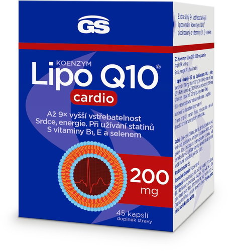 GS Coenzyme Lipo Q10 200 mg cardio 45 capsules - Coenzym Q10 - Main image