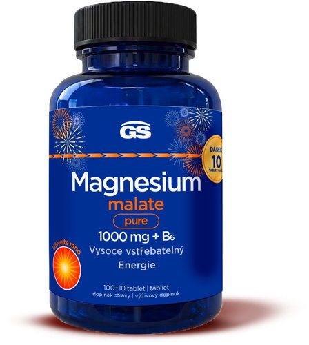 GS Magnesium malate pure 1000 mg + B6, 100+10 tablet - Magnesium - Main image