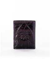 Wild black leather with embossed emblem - Wallet