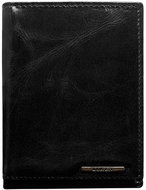 Cedar black leather without fastening - Wallet