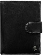 Cedar black leather with buckle - Wallet