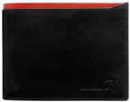 Cedar black horizontal open with red insert - Wallet