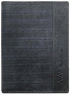 Cedar dark blue leather with embossing - Wallet