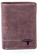Buffalo brown leather with contrast stitching - Wallet