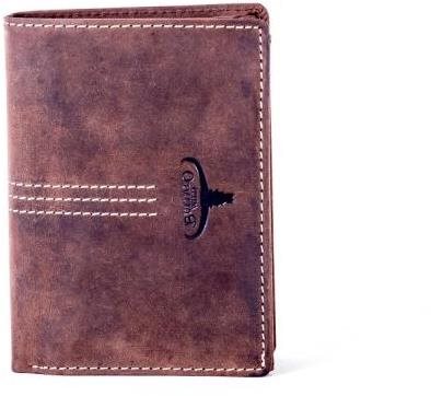 Buffalo brown embossed and quilted leather - Wallet - Main image