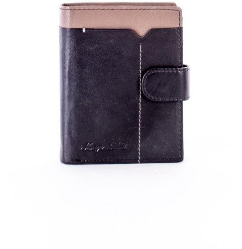 Wild black and beige leather with contrasting trim - Wallet - Main image