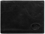 Cedar horizontal black leather without clasp - Wallet