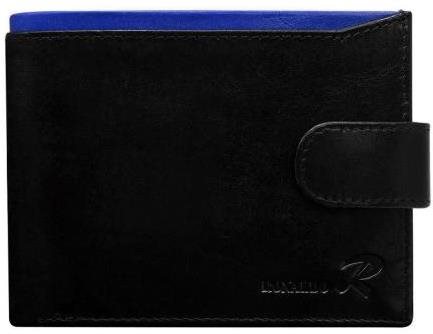 Cedar black leather with cobalt trim - Wallet - Main image