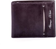 Cedar black leather with slit and inscription - Wallet