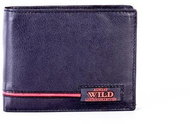 Wild black leather with red inserts - Wallet
