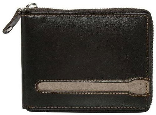 Factory Price Brown Leather Zippered - Wallet - Main image