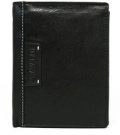 Cedar with natural leather Aly black - Wallet