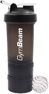 GymBeam Blend Bottle Black White 600 ml + zásobník - Shaker