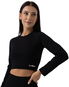 GymBeam Dámské tričko FLO Ribbed Crop Top Black - Tričko