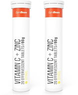 GymBeam Vitamin C + zinek šumivé citrus 2 × 20 tablet - Vitamín C