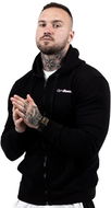 GymBeam pánská mikina Sweatshirt Zipper Hoodie Black - Mikina