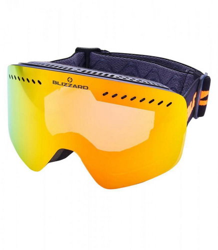 Blizzard 983 MDAVZO - black matt, smoke2, red Revo - Ski Goggles - Main image