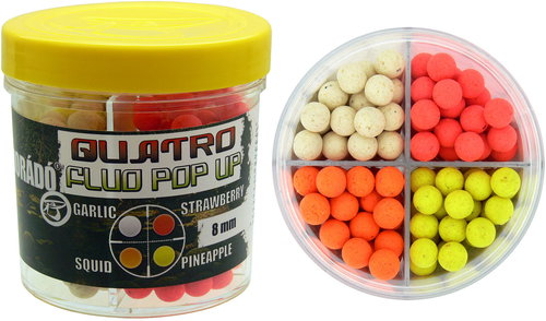 Haldorádó Fluo Pop-Up Boilies Quatro Mix 50 g 8 mm - Pop-up Boilies - Main image