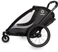 HAMAX Cocoon One jednomiestny cyklovozík vr. ramena + sada kočíka, grey/black - Detský vozík za bicykel