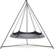 Houpačka Hangout Pod SET šedý (černá lana a stojan) - Houpací síť