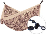 Hammock, Hammock for two Camping camo Sahara + Slap strap (SET) - Hammock