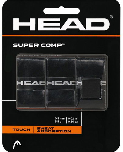 Head Super Comp 3pcs black - Tennis Racket Grip Tape - Main image