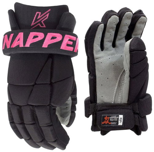 Knapper AK3 JR Junior, black and pink, 12", HS23 - Ball Hockey Gloves - Main image