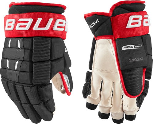 Bauer Pro Series S21 INT Intermediate, 12", černé-červené, BA25 - Hockey Gloves - Main image