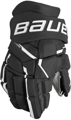 Bauer Supreme Mach S23 INT Intermediate, black and white, 12", BA25 - Hockey Gloves - Main image