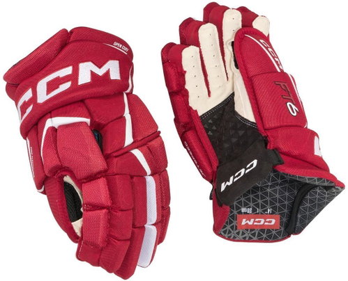 CCM Jetspeed FT6 SR red and white, Senior, 15", CCM24 - Hockey Gloves - Main image