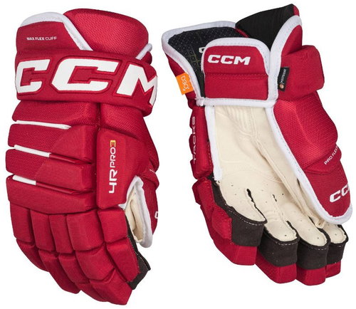 CCM Tacks 4R Pro3 SR Senior, 13", red and white, CCM25 - Hockey Gloves - Main image