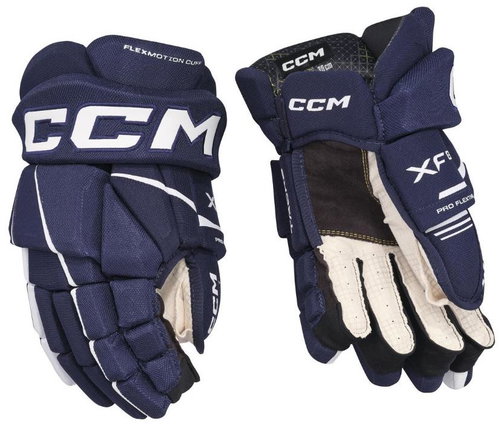 CCM Tacks XF 80 JR Junior, 12", dark blue-white, CCM25 - Hockey Gloves - Main image