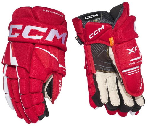 CCM Tacks XF JR Junior, 11", red and white, CCM25 - Hockey Gloves - Main image
