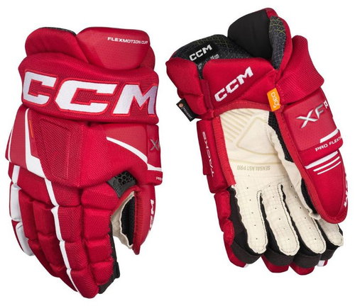CCM Tacks XF Pro JR Junior, 11", red and white, CCM25 - Hockey Gloves - Main image
