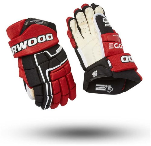 Sherwood Code Encrypt 1 JR Junior, černé-červené-bílé, 12", SW25 - Hockey Gloves - Main image