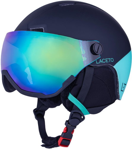 LACETO Ski Helmet TEMPESTA BLACK - TURQUOISE S - Ski Helmet - Main image