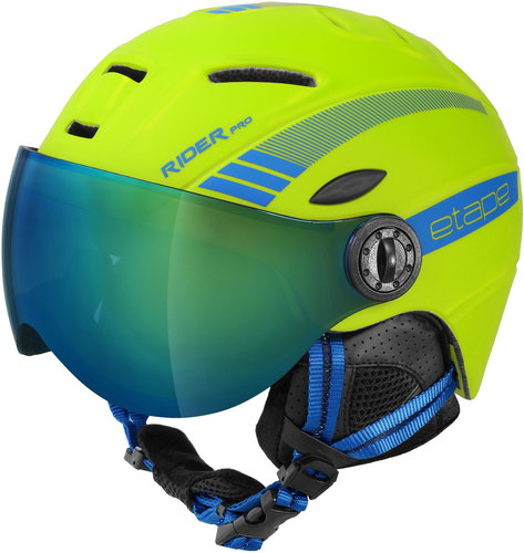 Etape Rider Pro lime / blue matt - Ski Helmet - Main image