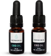 Herbonia Výhodný balíček pre pár, Variant: 10 % CBD Konopný olej, 10 ml + 15 % CBD Konopný olej, 10 ml - CBD