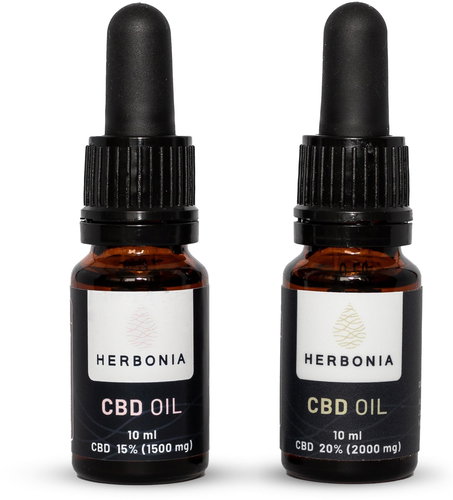 Herbonia Advantageous package for couple, Variant: 15% CBD Hemp oil 10 ml + 20% CBD Hemp oil 10 ml - CBD - Main image