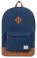 Herschel Heritage Navy / Tan Synthetic Leather - City Backpack