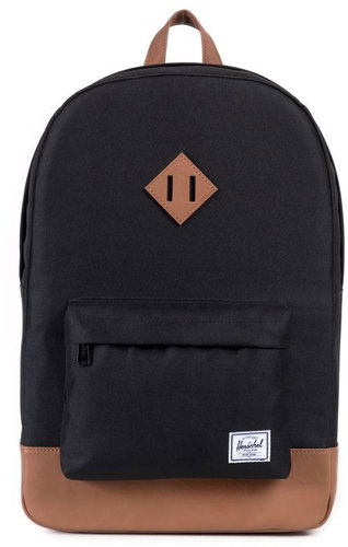 Herschel Heritage Black / Tan Synthetic Leather - City Backpack - Main image